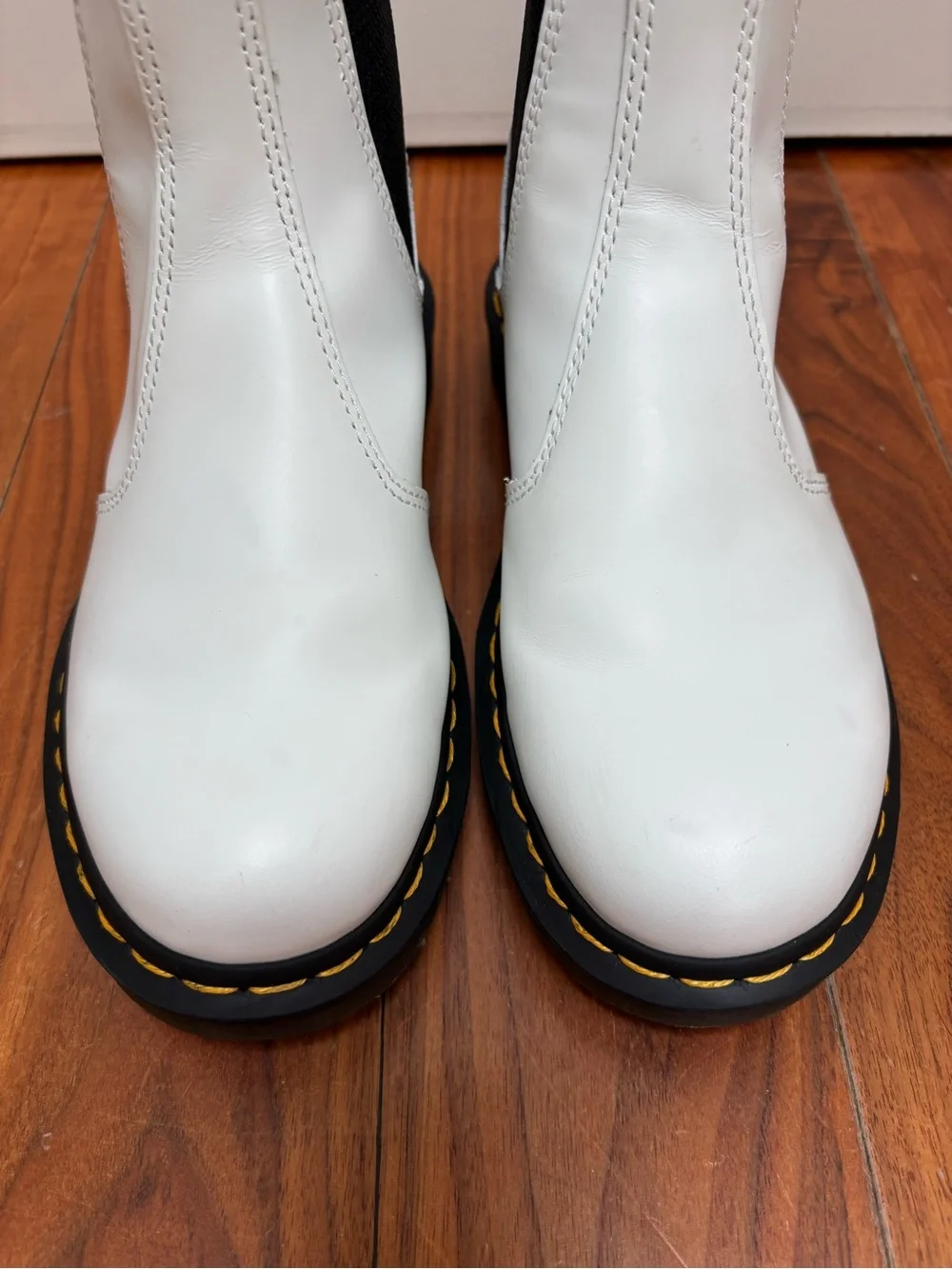 Dr. Martens 2976 Chelsea Boot in White Smooth 6